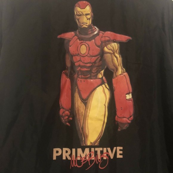 Primitive x Moebius x Iron Man Black Nylon Jacket Men’s Small Back Graphic Tags - Picture 6 of 12